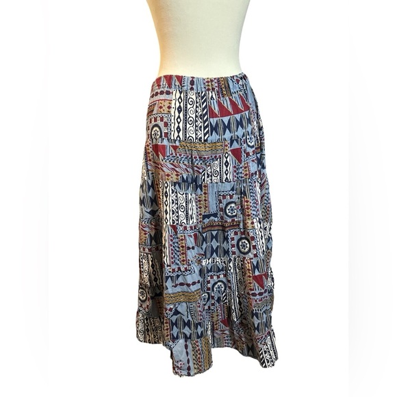 Colorful Geometric Maxi Skirt - Picture 4 of 4